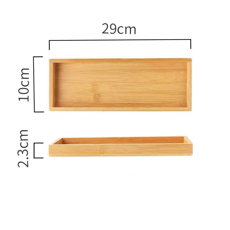 Natural bamboo tray organizer for Montessori sorting, classroom storage, and practical life activities