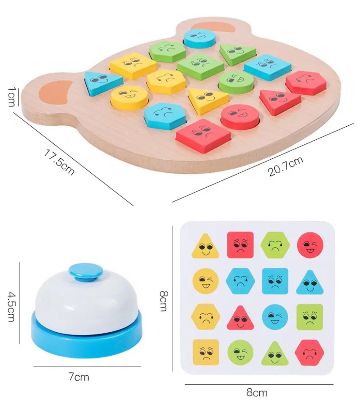 Bear-Shaped Wooden Logic Game β 2-Player Pattern Matching Strategy Toy with Bell for Kids