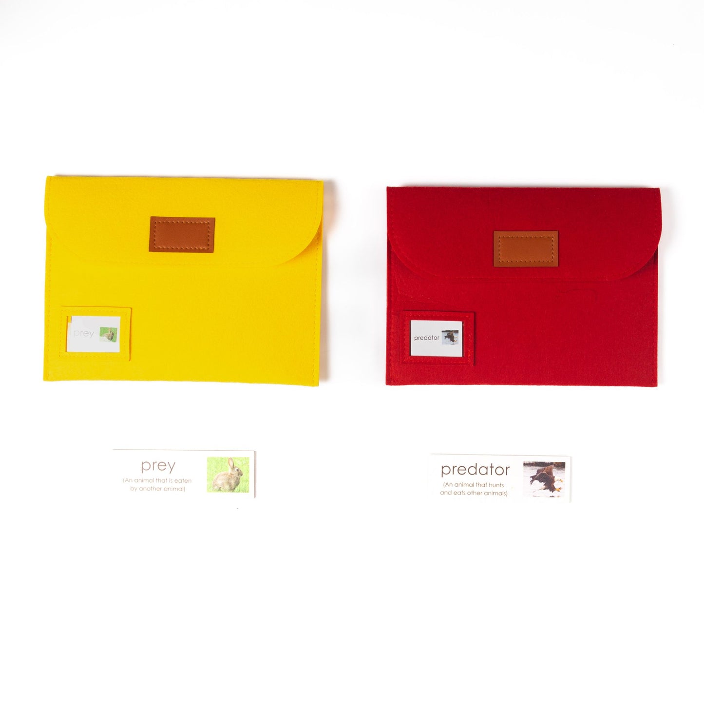 Montessori Prey and Predator Classification Set - Zoology Animal Sorting Material with Wooden Cards