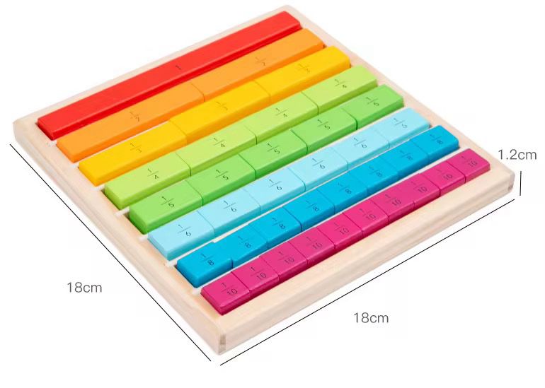 Montessori Fraction Board – Wooden Fraction Learning Material