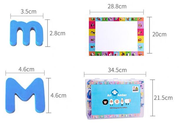 Magnetic Alphabets and Numbers Set – Educational Learning Toy for Early Literacy, Word Building and Math Skills