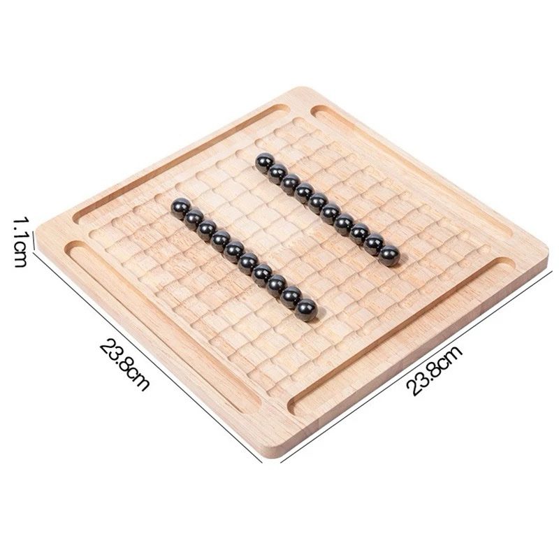Magnetic Marble Logic Board Game – Wooden Hand-Eye Coordination Puzzle for Kids and Adults