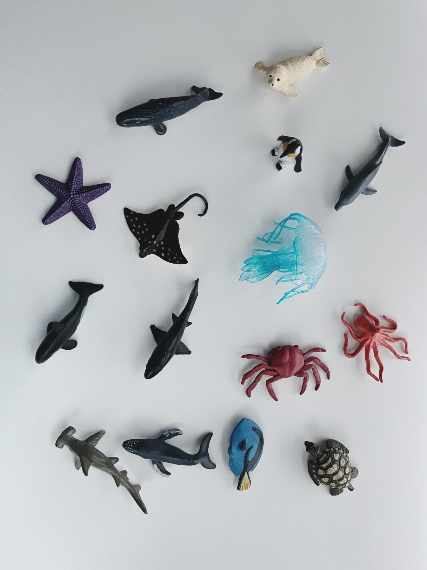 Montessori Animal Matching Set - Ocean Animals - Figurines and Cards