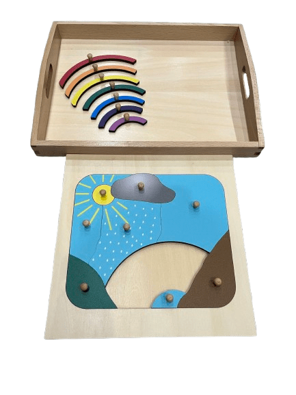 Montessori Rainbow Formation Peg Puzzle – Learn the Science Behind Rainbows Through Hands-On Exploration