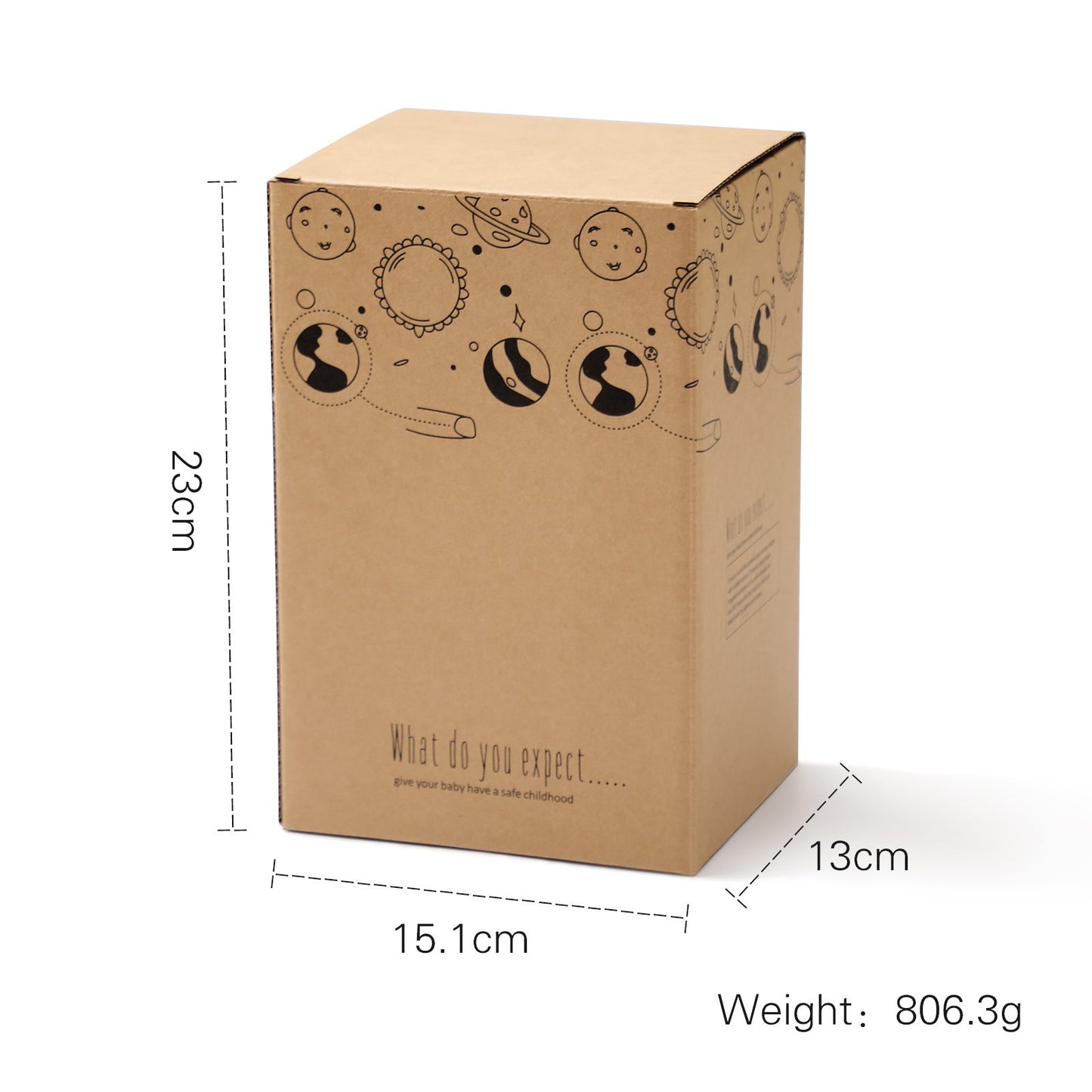 Wooden Rocket Themed Shape Sorter - Color and Shape Recognition Toy for Toddlers