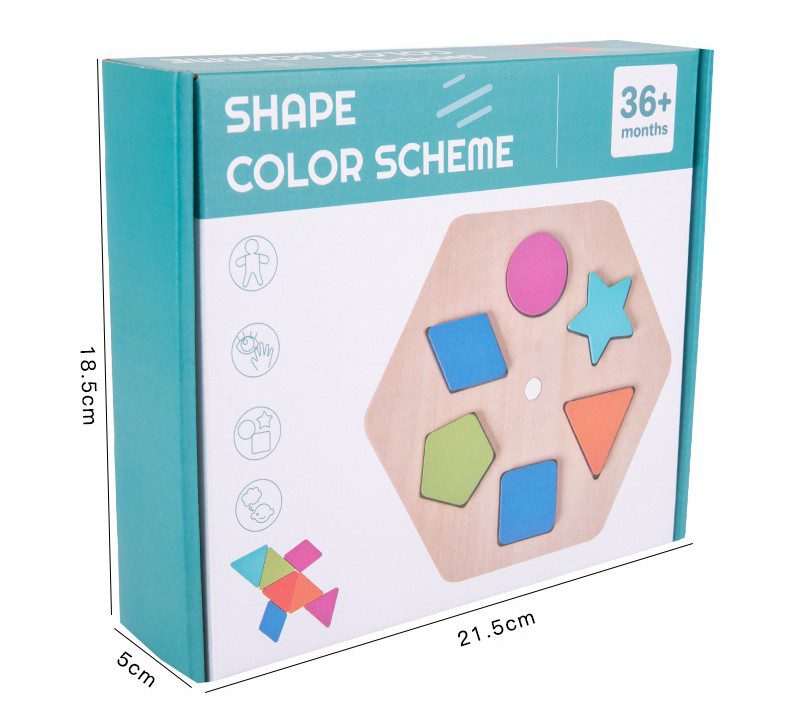 Rotating Color and Shape Sorting Board - For Toddlers and Preschoolers