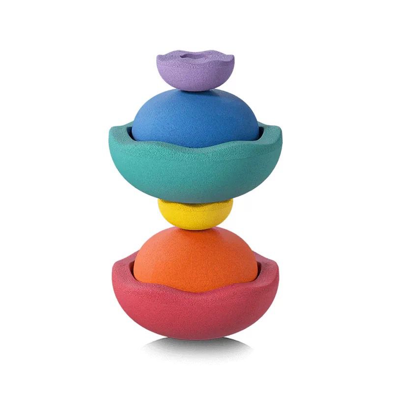 Stepping Stones (Mini Rainbow) - Nesting and Stacking Sensory Balance Set (6 pcs)