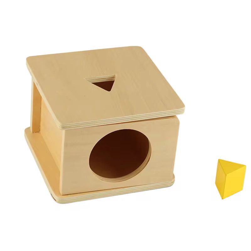 Montessori Imbucare Box with Triangular Prism