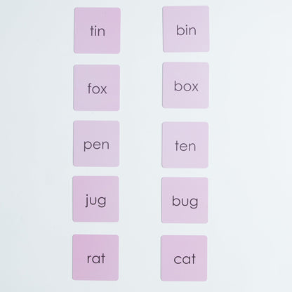 Montessori Pink Series Rhyming Words Matching Set | Montessori Language Material for Classroom
