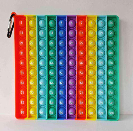 1–100 Sensory Pop-It Board - Tactile Counting Toy for Early Math Learning