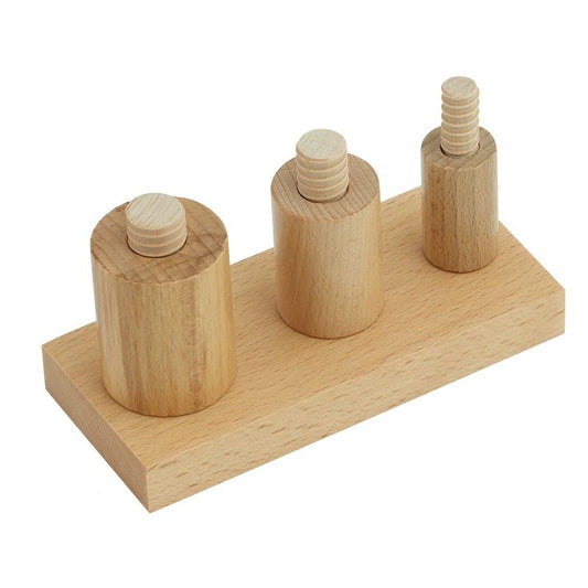 Montessori 3 screw cylinders practical life activity