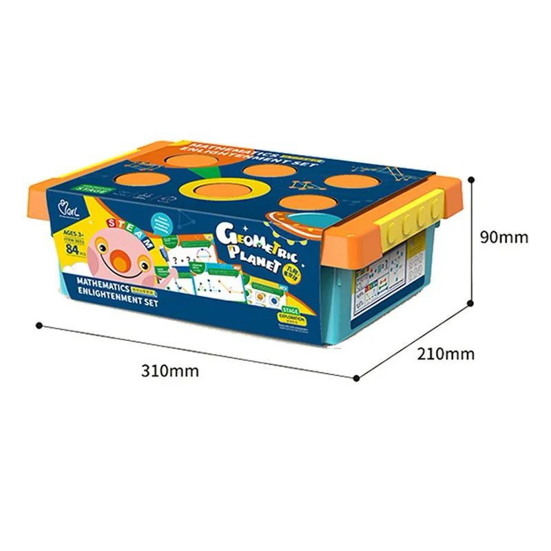 GeoMakers STEM Building Set – 3D Geometric Shapes and Engineering Construction Kit | 84 and 142-Piece Educational Toy for Kids