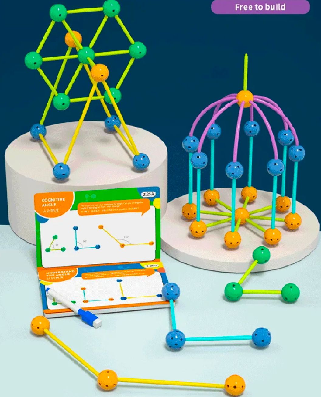 GeoMakers STEM Building Set – 3D Geometric Shapes and Engineering Construction Kit | 84 and 142-Piece Educational Toy for Kids