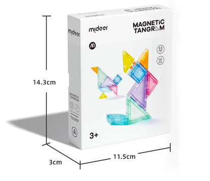 3D magnetic tangram geometry STEM puzzle toy for kids to build shapes and improve spatial thinking skills