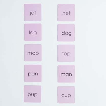 Montessori Pink Series Rhyming Words Matching Set | Montessori Language Material for Classroom