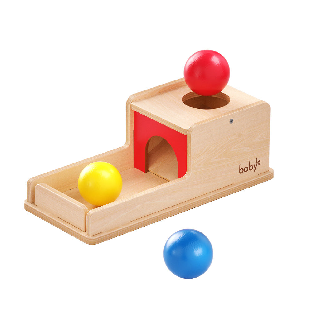 Object Permanence Ball Drop - Wooden Toy for Hand-Eye Coordination