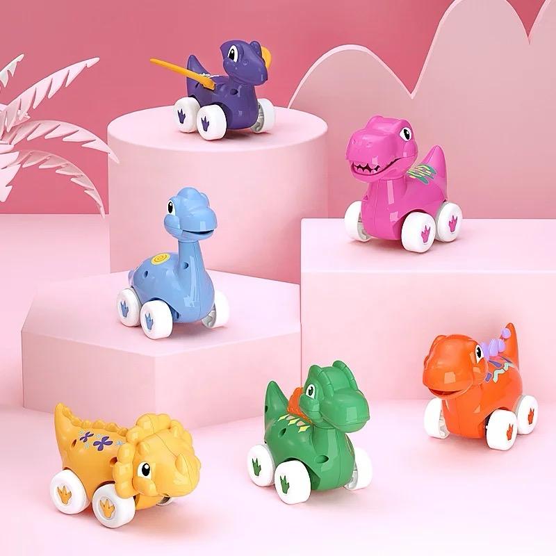 Pull-Back Dino Cars – Set of 6 Colorful Dinosaur Toys with Wheels | Perfect for Party Favors and Birthday Gifts