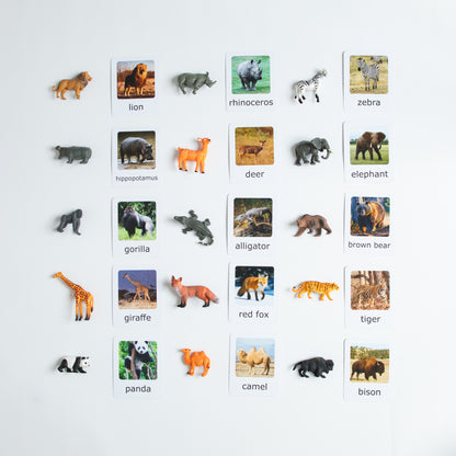Montessori Animal Matching - Bundle - Figurines and Cards