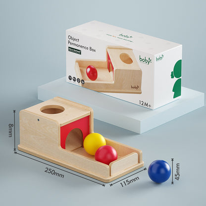 Object Permanence Ball Drop - Wooden Toy for Hand-Eye Coordination