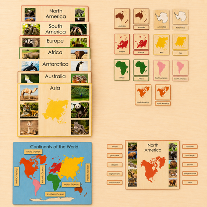 Montessori Animals of the Seven Continents - Bundle - Culture and Geography Classification
