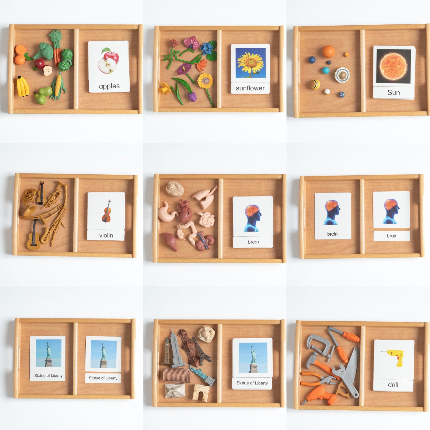 Montessori Classification Set - Bundle - 3-Part Nomenclature Cards (Classified Cards) with Mini Objects