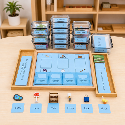 Montessori Blue Series Language Set | Phonetic Blends, Word Lists & Sentences