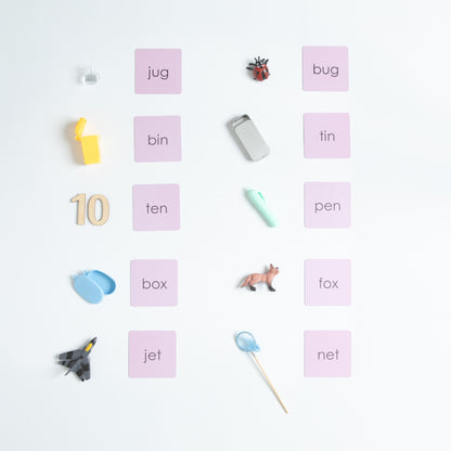 Montessori Pink Series Object Boxes | Short Phonetic Language Material | Composing and reading CASA material