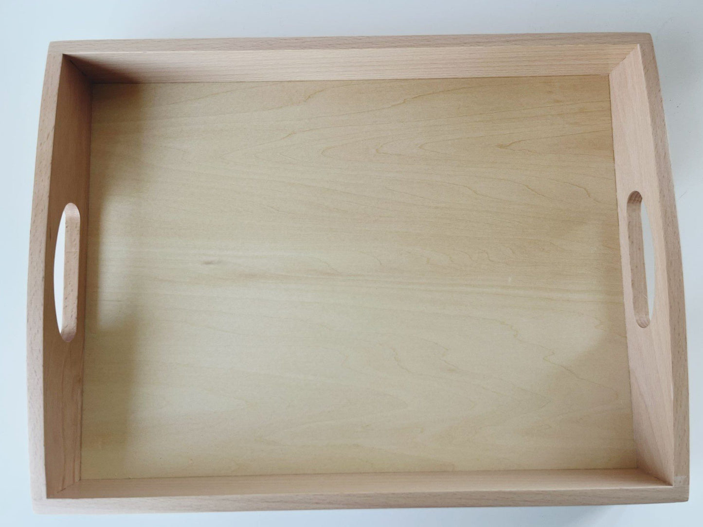 Montessori Wooden Tray - 35 x 25 x 5 Cm - Practical Life Activity Tray