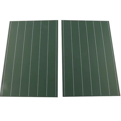Two Montessori chalkboards featuring horizontal writing lines for early handwriting and tracing activities.