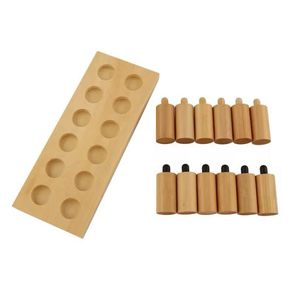 Montessori pressure cylinders parts layout showing board and individual cylinders