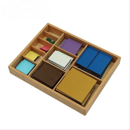 Montessori Pythagoras square, decanomial square, Montessori sensorial material, 