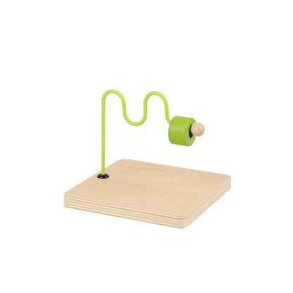 Montessori horizontal dowel serpentine activity for toddler hand coordination and wrist control development