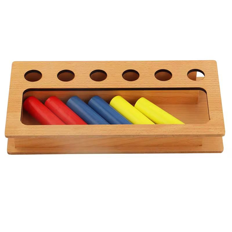 Montessori Imbucare Peg Box - Toddler Material for Eye-Hand Coordination and Color Matching
