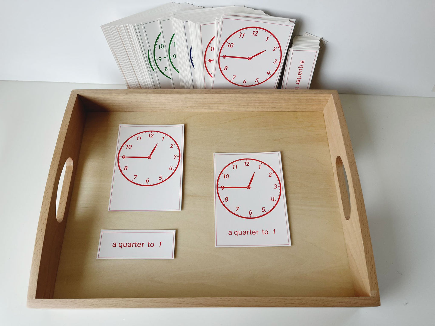 Montessori Clock Exercise Cards - 144-Piece Telling Time Matching Set for Classrooms