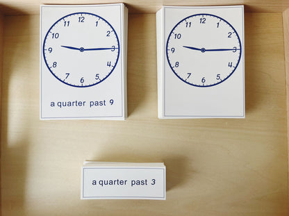 Montessori Clock Exercise Cards - 144-Piece Telling Time Matching Set for Classrooms