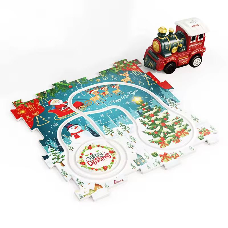 Christmas Train Puzzle Track Maze | 6pcs  puzzle set with train