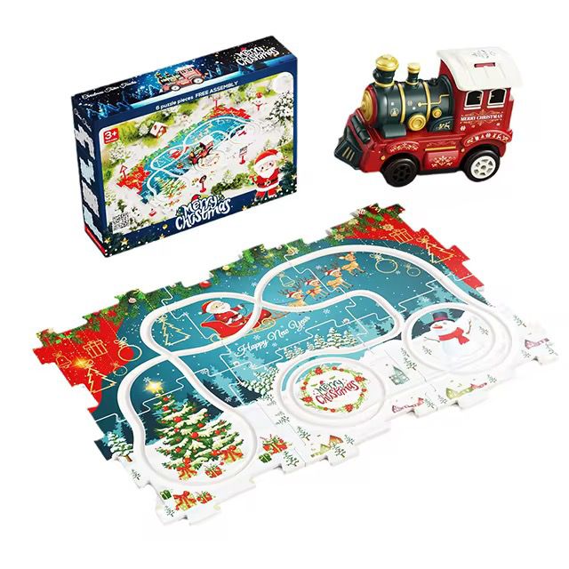 Christmas Train Puzzle Track Maze | 6pcs  puzzle set with train
