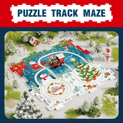 Christmas Train Puzzle Track Maze | 6pcs  puzzle set with train