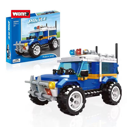 Police Jeep Building Block Set | LEGO-Style Construction Toy | 236 pcs set