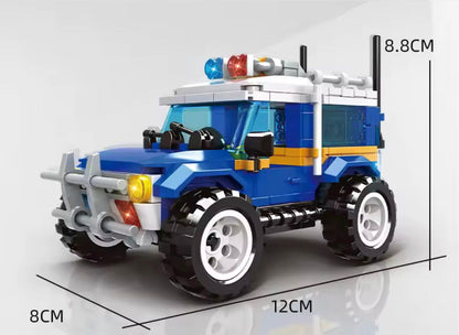 Police Jeep Building Block Set | LEGO-Style Construction Toy | 236 pcs set