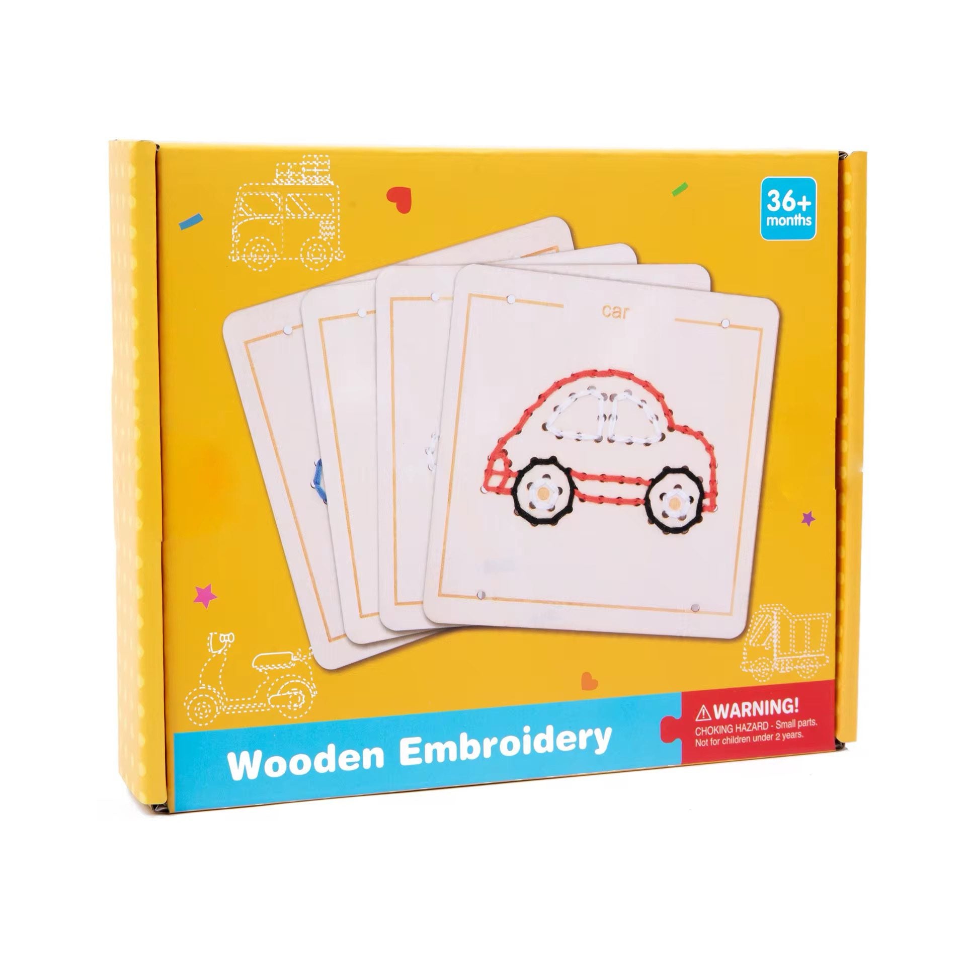Advanced embroidery stitch pattern cards to challenge fine motor control and sequencing skills