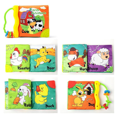 Farm Animals Cloth Book – Soft Interactive Baby Book for Early Learning