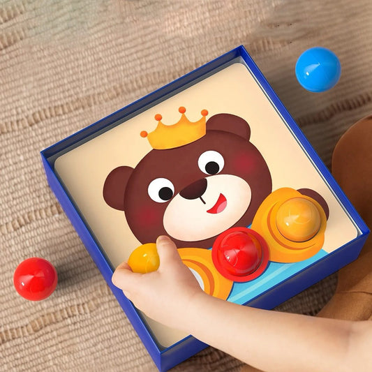 Ball color matching activity game with large safety balls for toddler color sorting play