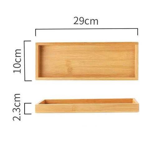 Natural bamboo tray organizer for Montessori sorting, classroom storage, and practical life activities