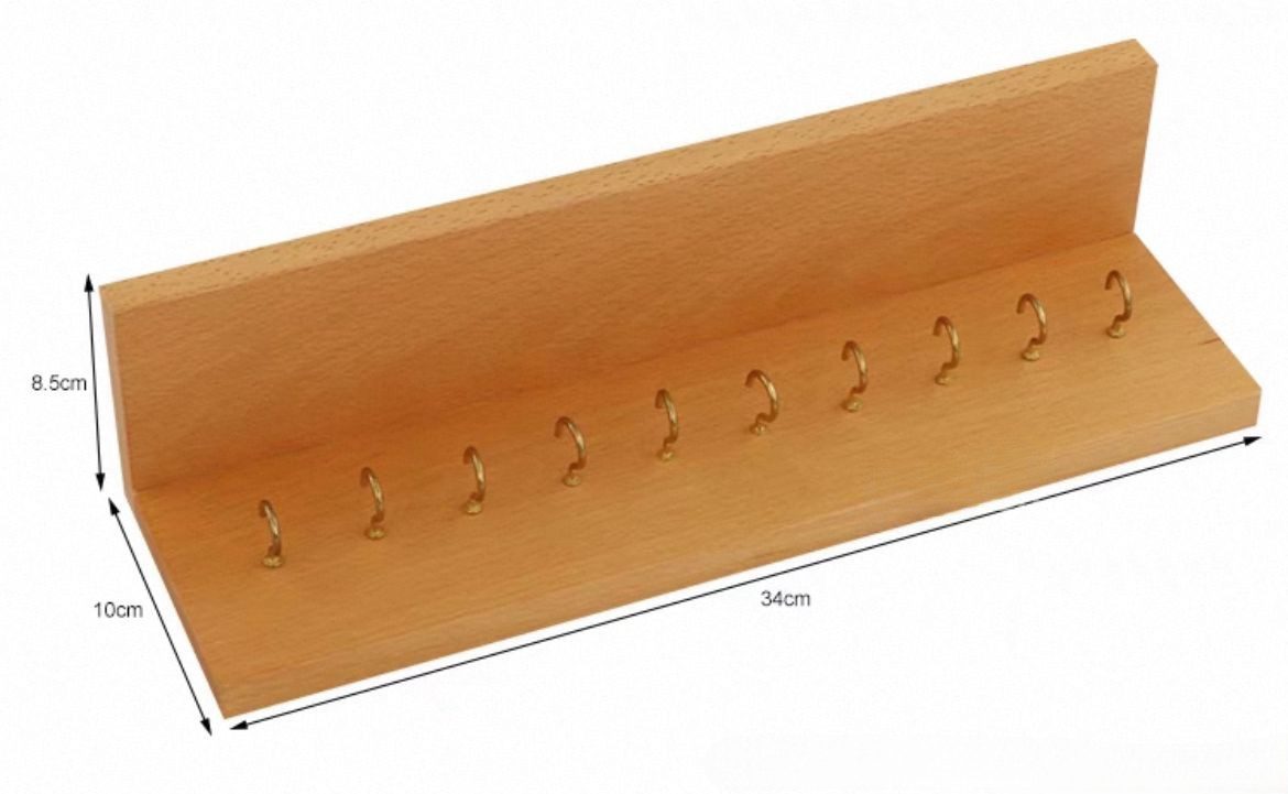 Montessori Short Bead Chains with Wall Frame - Multiplication and Skip Counting Material