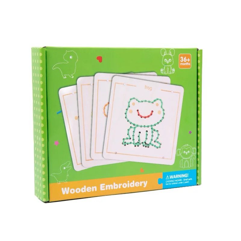 Beginner embroidery cards designed for easy sewing practice and early fine motor development