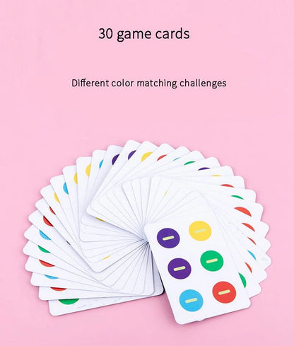 Button pattern and sequence cards designed to support visual discrimination and early logic skills