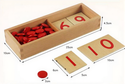 Counting activity using Montessori cards and counters