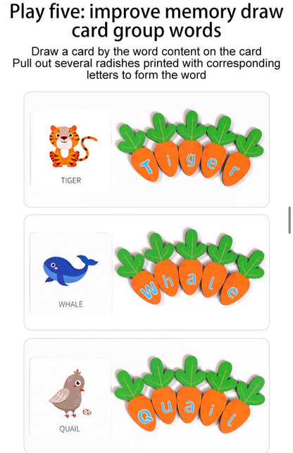 Word Forming Activity – Carrot Alphabet Matching and Spelling Game