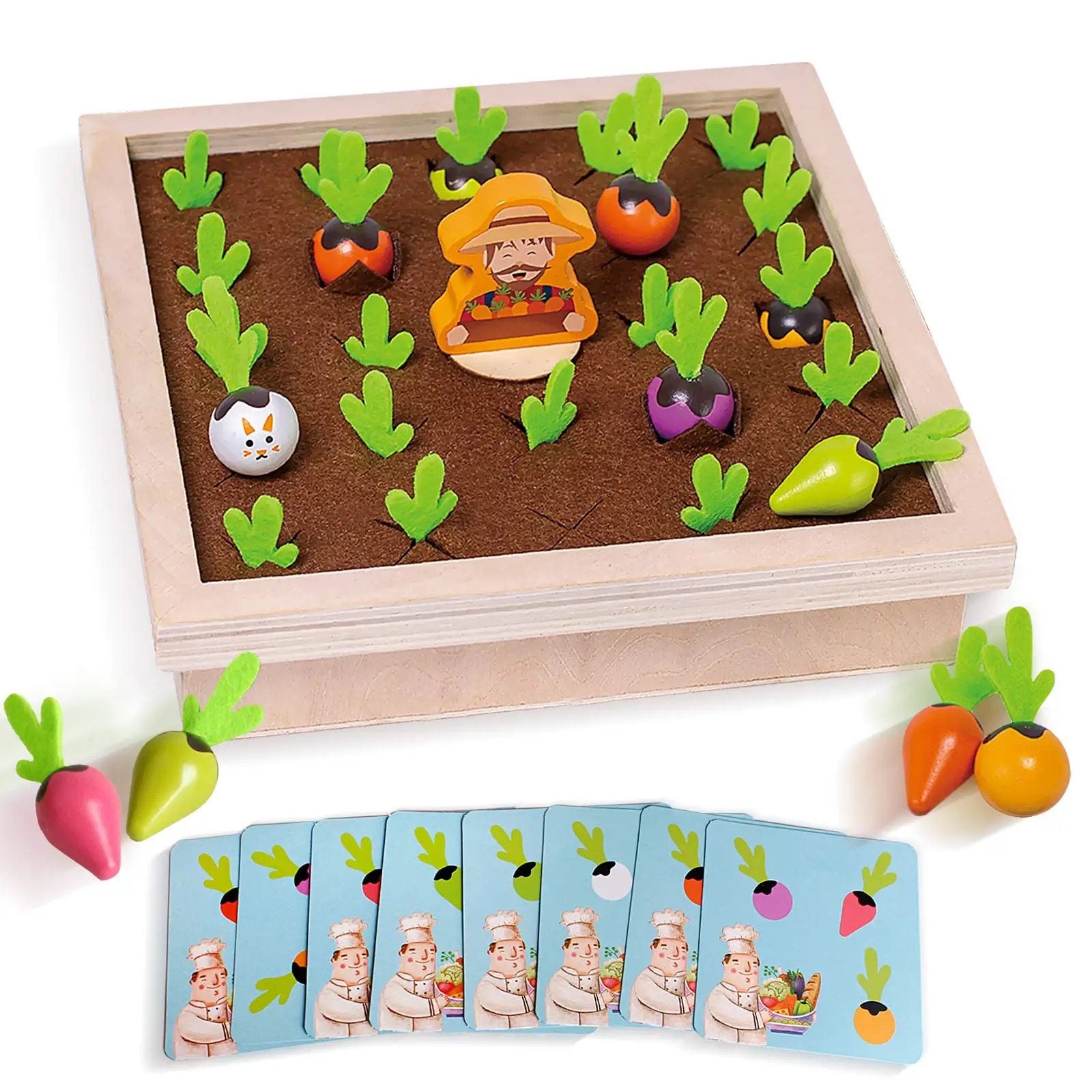 Carrot garden toy set for kids sensory and learning play